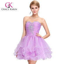 Grace Karin Sweetheart Beaded Sexy Cheap Short Lilac Homecoming Dresses CL6077-4